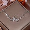 Double Butterfly Alloy Full Crystal Rhinestone Link Anklets for Women FS-WG3250F-01-5