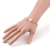 Mother's Day Jewellery Natural Baroque Pearl Keshi Pearl Link Bracelets BJEW-JB05803-5