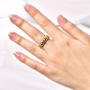 Wave Texture 304 Stainless Steel Finger Rings WGA78FE-01-2