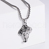 Retro Rock Punk Men's Elephant Stainless Steel Pendant Necklaces TP5420-1-1