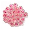 UV Plating Rainbow Iridescent Acrylic Beads OACR-P010-20G-3