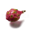 Brass Acrylic Pendants OACR-R006-04G-03-2