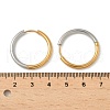 304 Stainless Steel Two Tone Hoop Earrings EJEW-P313-02F-G-5