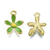 Alloy Enamel Pendants PALLOY-T075-52G-RS-2