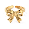 304 Stainless Steel Open Cuff Rings for Women RJEW-Z044-01G-05-2