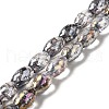 Electroplate Transparent Glass Beads Strand GLAA-G088-06-2