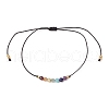 Chakra Adjustable Braided Nylon Thread Bracelets for Men Women BJEW-JB11652-02-2