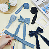 SUPERFINDINGS 5Pcs 5 Colors Denim Fabric Ribbons DIY-FH0007-16-3