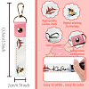 PU Leather & Cotton Name Marker Keychain AJEW-WH0514-035-2