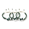 Synthetic Malachite Braided Round Bead Bracelets BJEW-K251-06F-1