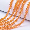 Electroplate Glass Beads Strands EGLA-A034-T1mm-B16-1