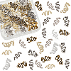 Olycraft 80Pcs 8 Style Alloy Cabochons MRMJ-OC0003-86-1