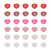 Beadthoven 30Pcs 6 Colors Valentine's Day Opaque Acrylic Pendants SACR-BT0001-03-1