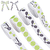   4 Rolls 4 Colors Sport Ball Print Grosgrain Ribbon OCOR-PH0004-07C-7