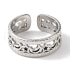 304 Stainless Steel Open Cuff Ring for Women RJEW-F166-13P-01-2