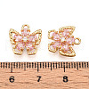 Brass Micro Pave Cubic Zirconia Charms KK-N262-111C-G-3