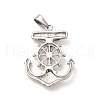Non-Tarnish Vacuum Plating 304 Stainless Steel Pendants STAS-M306-01P-2