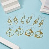 Zinc Alloy Hollow Out Cat Dangle Earrings EJEW-JE05148-2