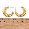Brass Spiral C-Shaped Stud Earrings EJEW-R025-33G-5