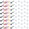 7 Colors Plastic Tiny Ball Stud Earrings EJEW-YW0001-10-2