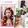 CRASPIRE 24Pcs 12 Colors Cloth Butterfly Alligator Hair Clip FIND-CP0002-47-6