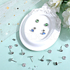 SOFPLATE 100Pcs Flat Round Stainless Steel Stud Earring Settings STAS-SP0001-61A-P-4