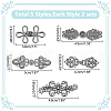 WADORN 10Pcs 5 Styles Zinc Alloy Snap Lock Clasps FIND-WR0011-16EB-2
