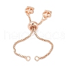 Brass Slider Bracelets Making KK-F891-17RG-02-1