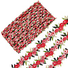 15 Yards Flower Polyester Embroidery Lace Ribbon OCOR-WH0070-77F-1