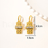 Brass Clear Cubic Zirconia Dangle Earrings GH2902-1-2