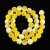 Frosted Transparent Glass Beads Strands GLAA-T032-T10mm-MBB11-2