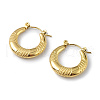 Ion Plating(IP) 304 Stainless Steel Round Hoop Earrings for Women EJEW-I284-04G-1