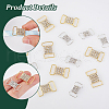 WADORN 16Pcs 2 Colors Alloy Crystal Rhinestone Connector Charms KK-WR0001-07-3