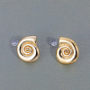 Spiral Snail Brass Stud Earrings DZ4018-2