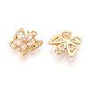 Brass Micro Pave Cubic Zirconia Charms KK-N262-111B-G-2