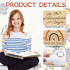 SUPERDANT 1 Set Wooden 2-Ring Loose Leaf Binder Postcard Phote Album Cover DIY-SD0001-02F-3