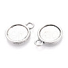 Tibetan Style Alloy Pendants Cabochon Settings PALLOY-N178-12AS-B-2