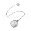 Non-Tarnish Stainless Steel Braided Chain Macrame Pouch Empty Stone Holder Dowsing Pendulums PALLOY-JF02738-02-2