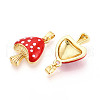 Brass Enamel Pendants KK-N257-55G-2