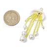 Glass Seed Beaded Jellyfish Pendants PALLOY-MZ00571-04-2