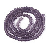 Frosted Transparent Glass Beads Strands GLAA-N016-4mm-02-2