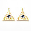 Brass Resin Pendants KK-T070-97-1