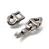 304 Stainless Steel Fold Over Clasps STAS-M119-05P-02-2