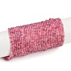 Faceted Rondelle Natural Red Tourmaline Bead Strands G-F289-45-2