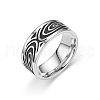 Retro 304 Stainless Steel Enamel Finger Rings for Men FS-WG366A7-11-2