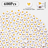 SOFPLATE 600Pcs Opaque Acrylic Beads PACR-SP0001-02B-2