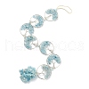 Natural Aquamarine Car Hanging Decorations HJEW-L026-05P-1