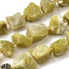 Raw Rough Natural Lemon Jade Beads Strands G-Z087-B23-2
