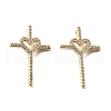 Brass Micro Pave Cubic Zirconia Pendants KK-R229-09G-1