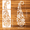 3Pcs 3 Styles PET Hollow Out Drawing Painting Stencils DIY-WH0394-0128-2